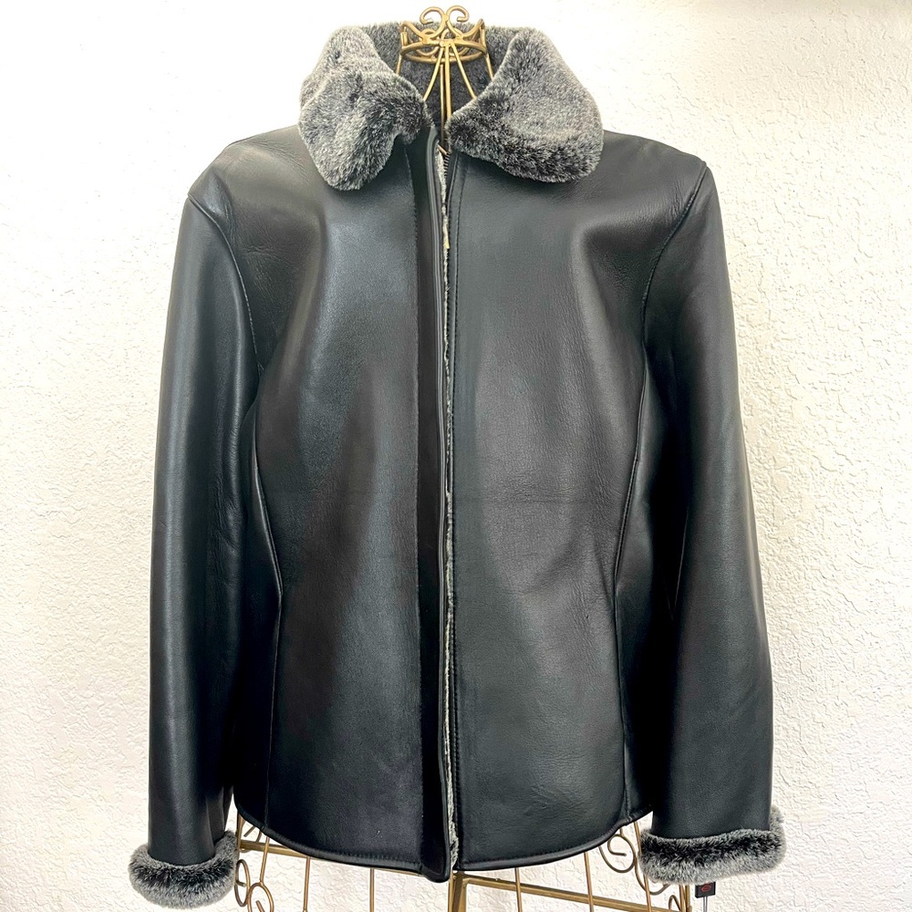 EGO Genuine Italian leather ( Lambskin) Jacket, woman’s NWT Size 2 XL